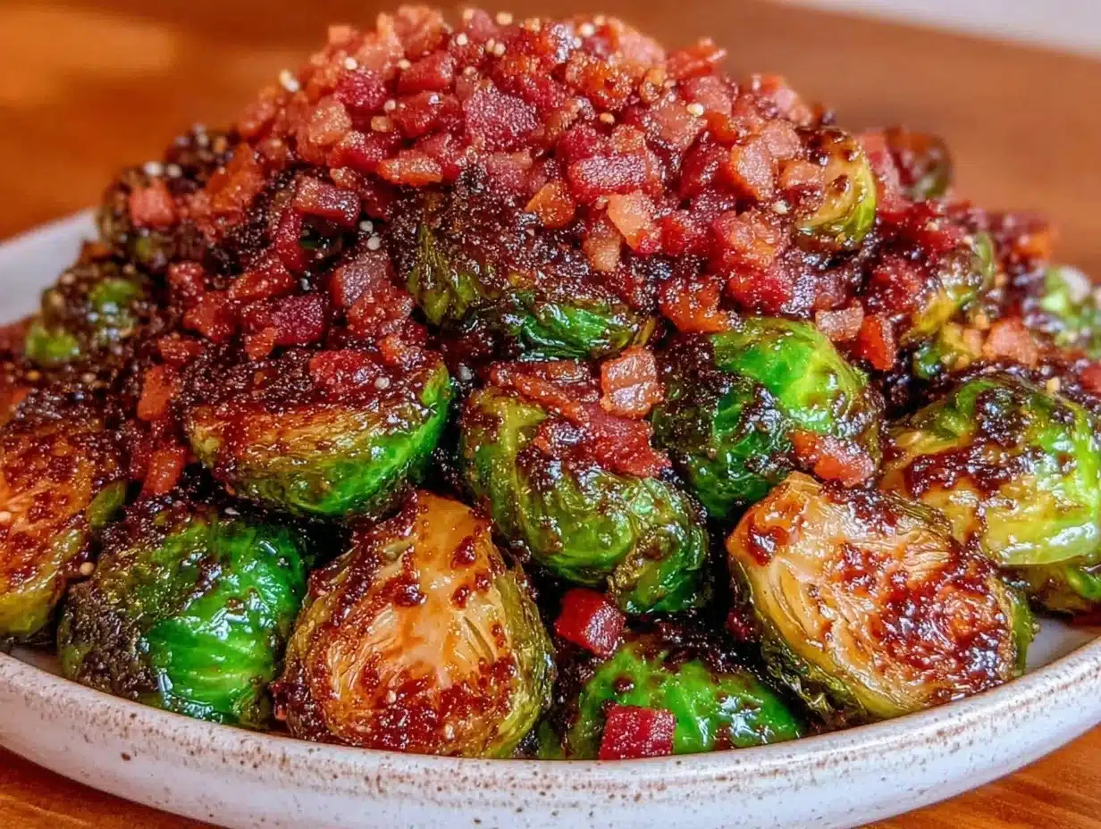 balsamic glazed brussels sprouts - featured image