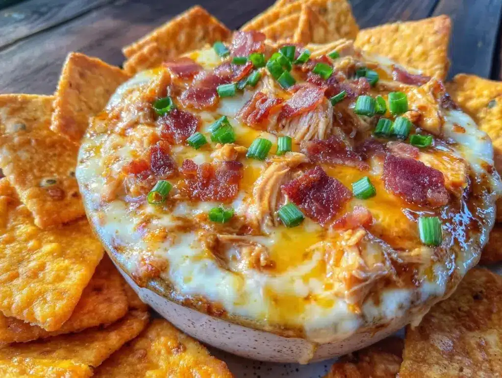 BBQ chicken pizza dip - featured image