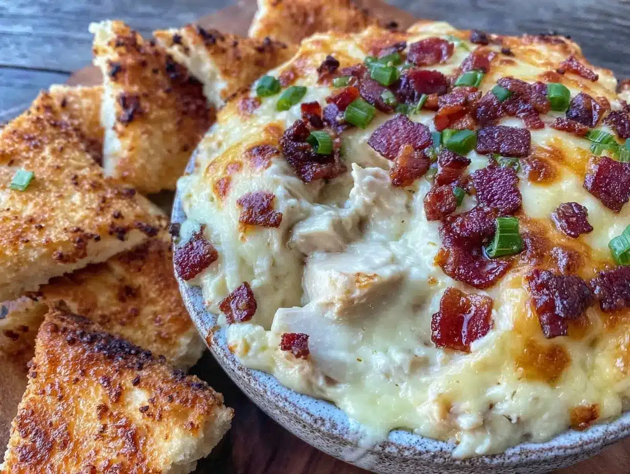 BBQ chicken pizza dip preparation steps