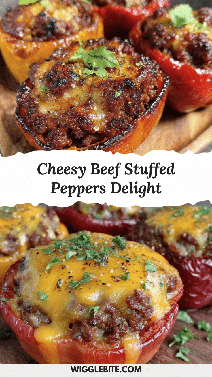 beef and cheddar stuffed peppers recipe