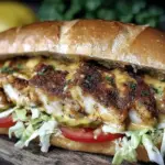 blackened catfish poboy sandwich - featured image