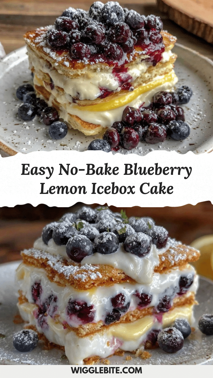Blueberry Lemon Icebox Cake recipe