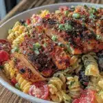 Cajun grilled chicken pasta salad - featured image