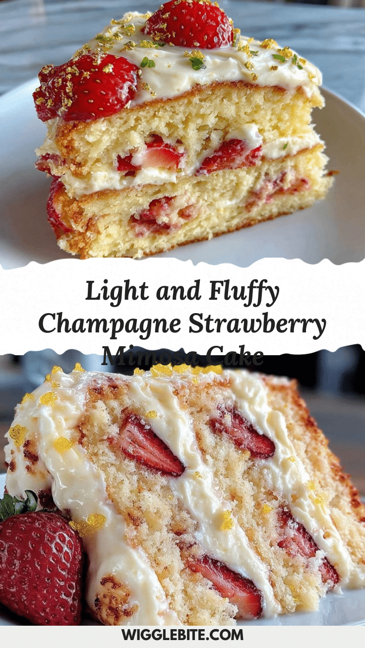 Champagne Strawberry Mimosa Cake recipe