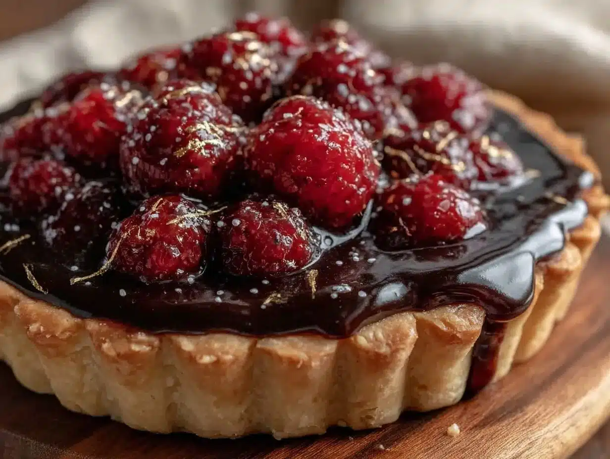 chocolate raspberry tart preparation steps
