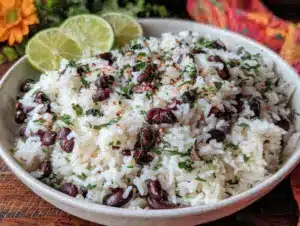 cilantro lime rice with black beans - featured image
