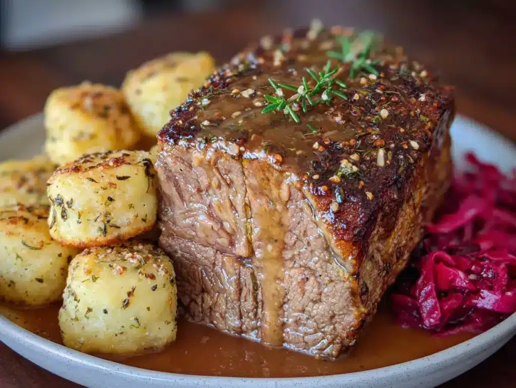 classic authentic german sauerbraten - featured image
