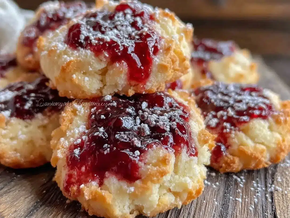 classic homemade thumbprint cookies with jam preparation steps