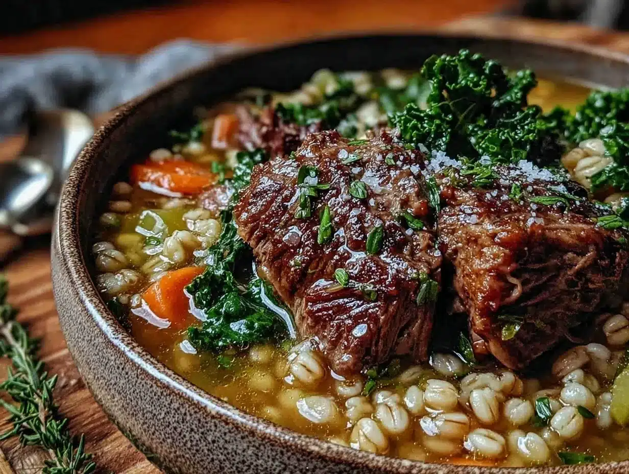 cozy beef barley soup preparation steps