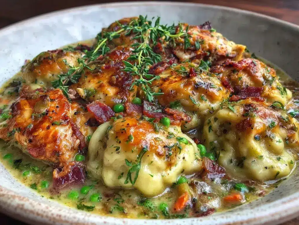 cozy chicken and dumplings from scratch - featured image