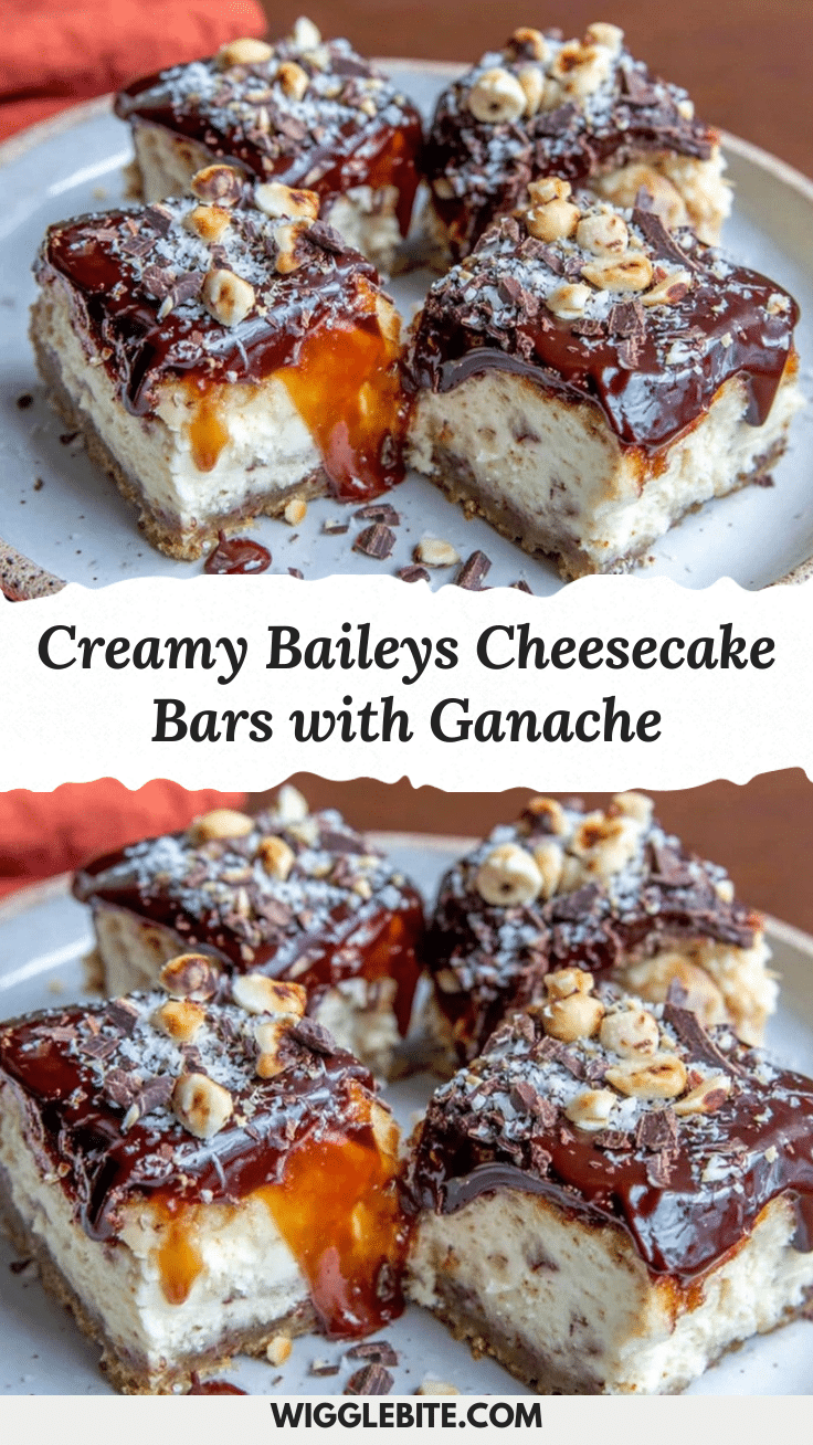 Creamy Baileys Irish Cream Cheesecake Bars recipe