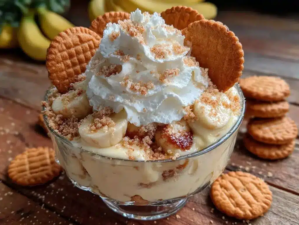 creamy banana pudding - featured image