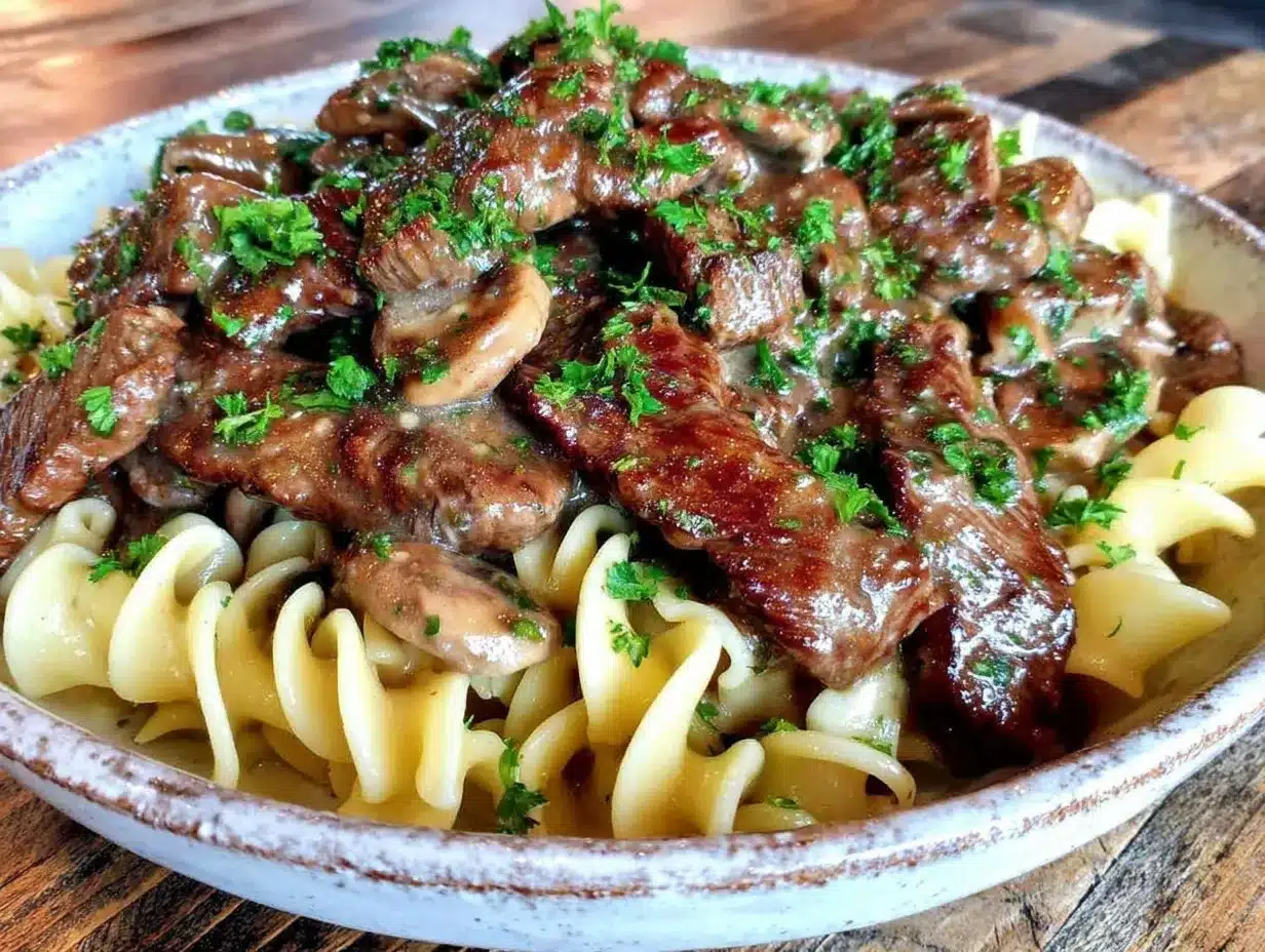 creamy beef stroganoff preparation steps