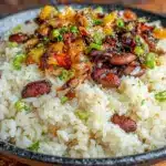 creamy caribbean rice and beans with coconut - featured image