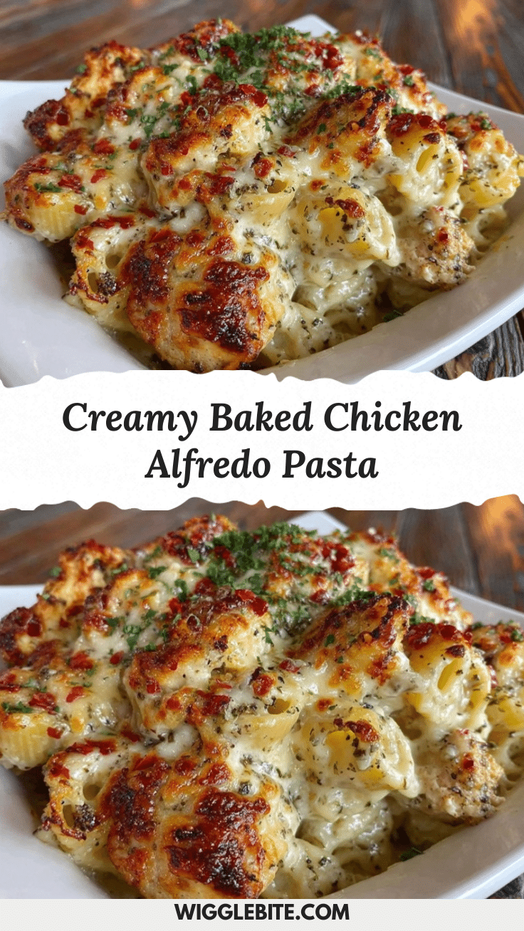 creamy chicken alfredo baked pasta casserole recipe