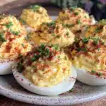 creamy classic deviled eggs recipe - featured image