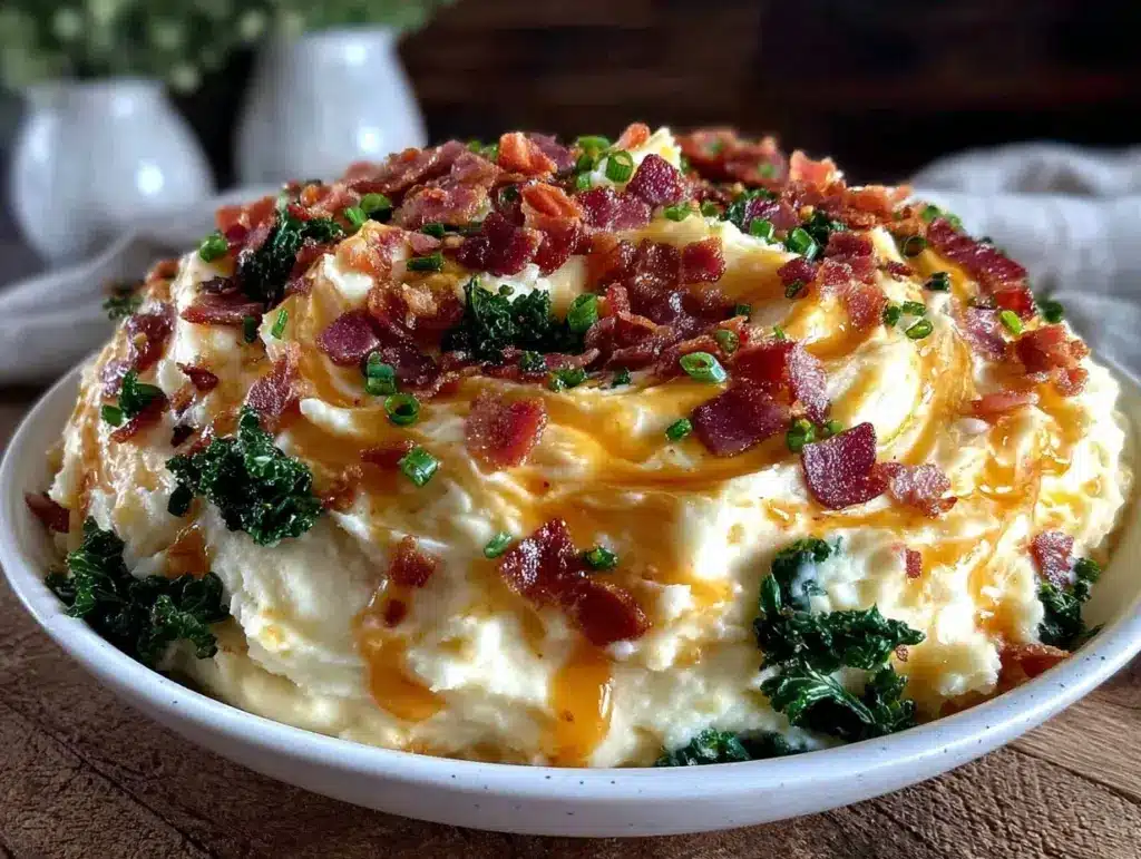 creamy colcannon potato mash - featured image