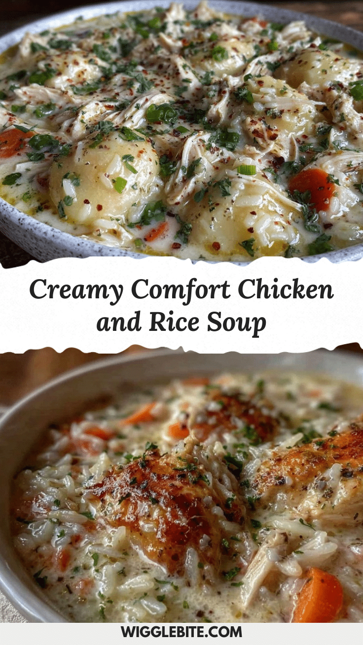 creamy comfort chicken and rice soup recipe