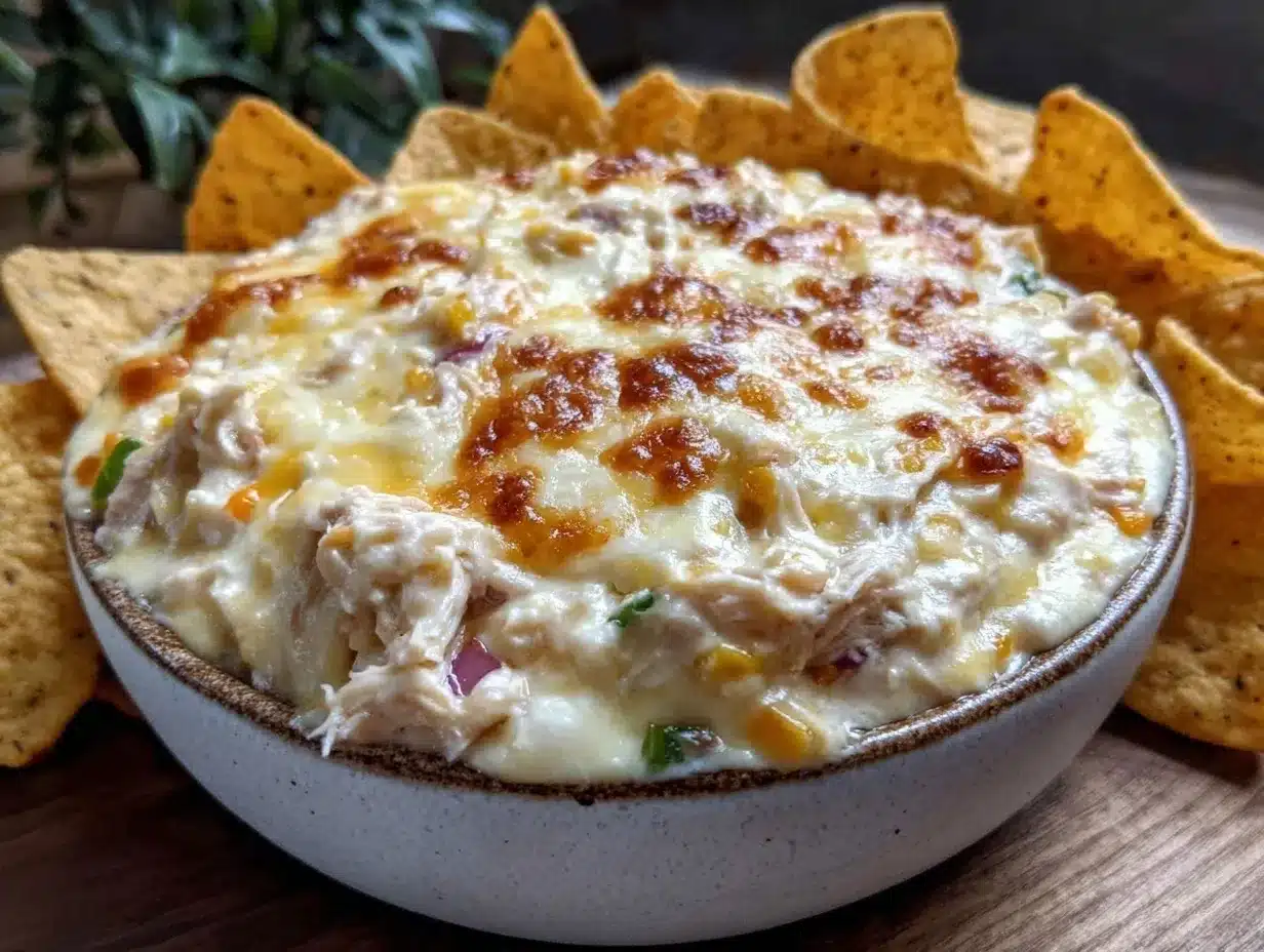 creamy crockpot queso chicken dip preparation steps