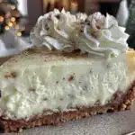 creamy eggnog cheesecake recipe - featured image