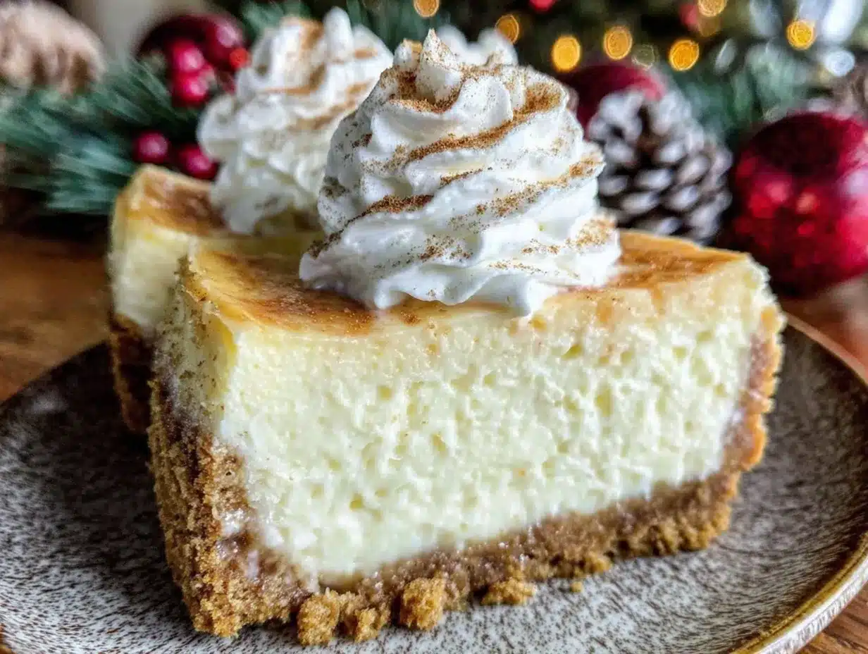 creamy eggnog cheesecake recipe preparation steps