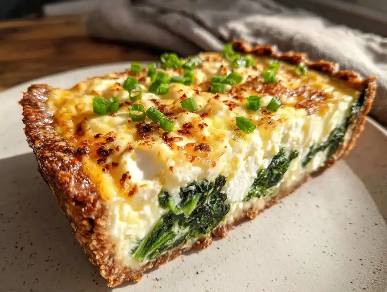 creamy emerald spinach and feta quiche preparation steps