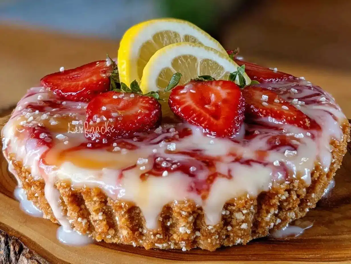 creamy frozen strawberry lemonade pie preparation steps