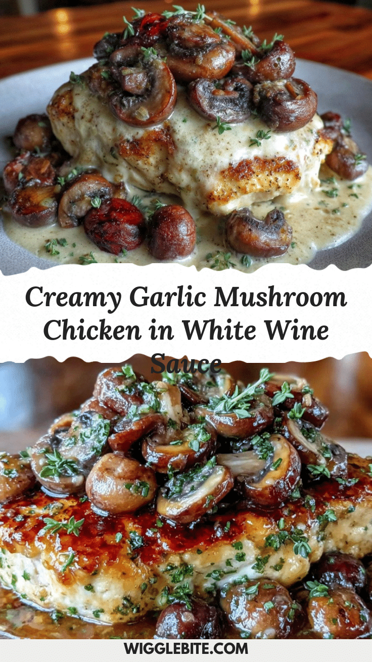 creamy garlic mushroom chicken recipe