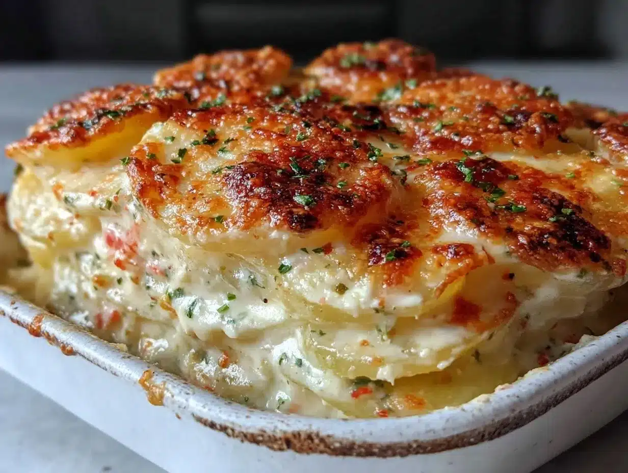 creamy herb boursin scalloped potatoes preparation steps