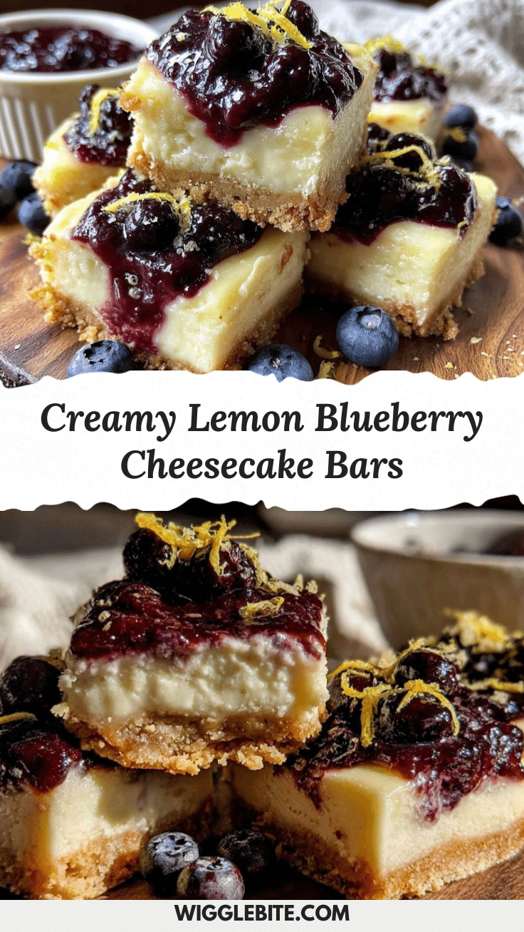 creamy lemon blueberry cheesecake bars recipe
