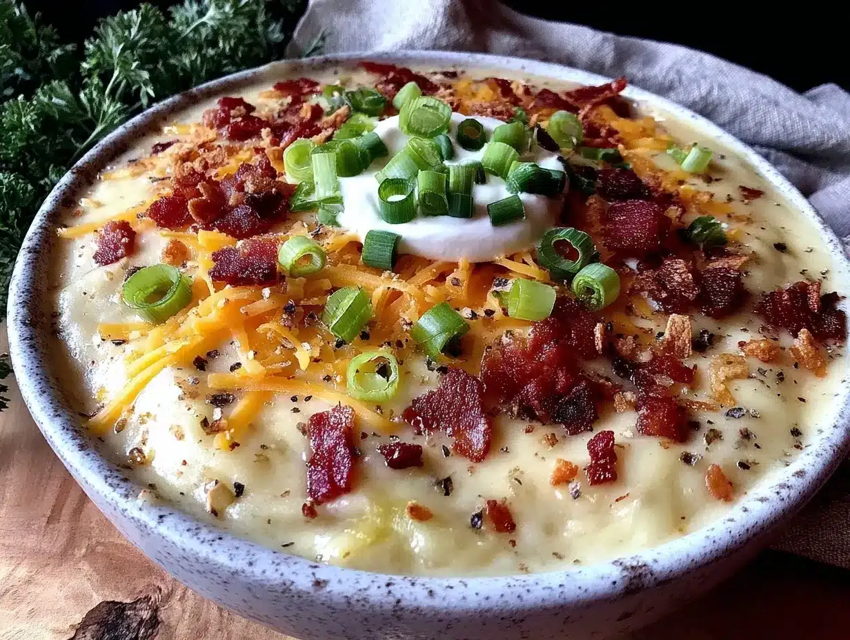 creamy loaded baked potato soup preparation steps