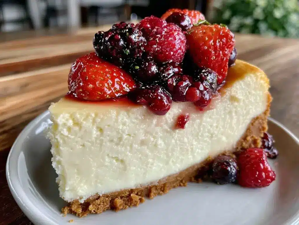creamy New York style cheesecake - featured image