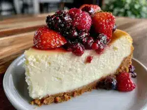 creamy New York style cheesecake - featured image