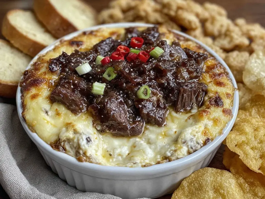 creamy philly cheesesteak dip - featured image