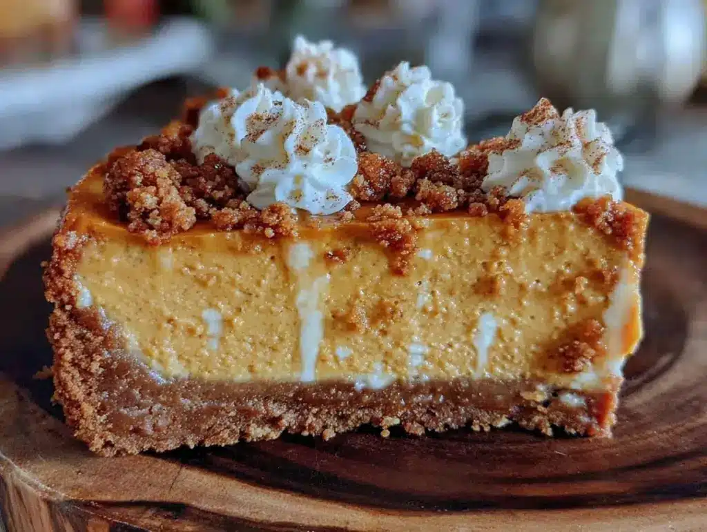creamy pumpkin cheesecake - featured image