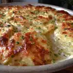 creamy scalloped potatoes au gratin - featured image