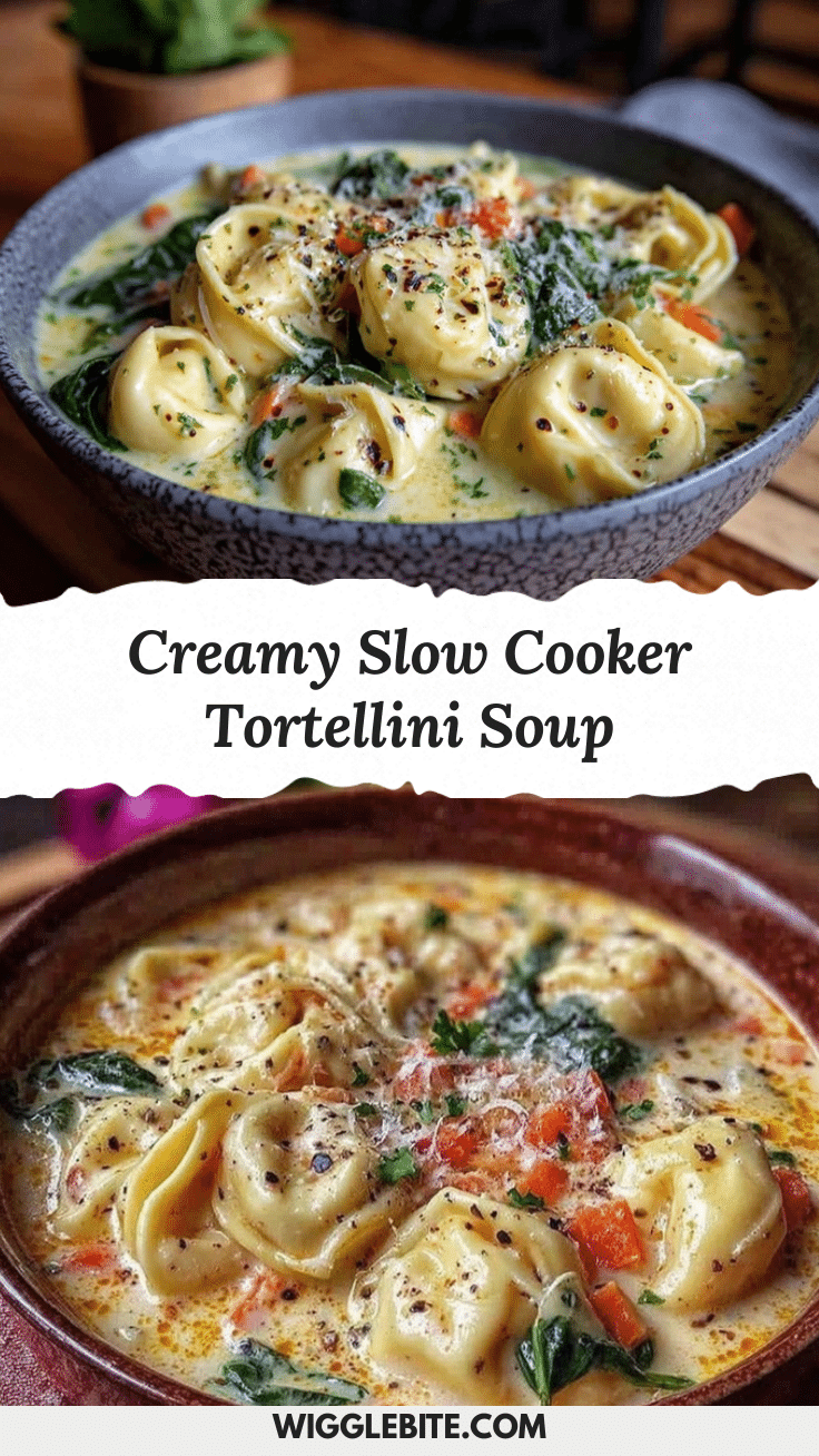 creamy slow cooker tortellini soup recipe