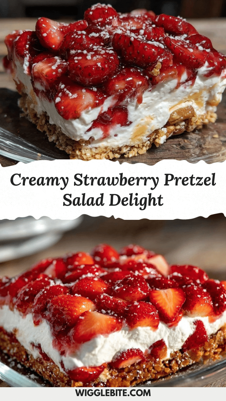 creamy strawberry pretzel salad recipe