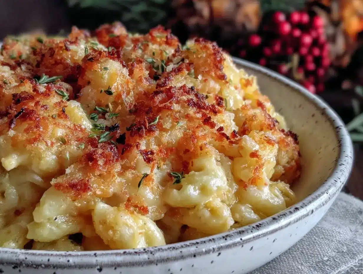 Creamy Thanksgiving Mac and Cheese preparation steps