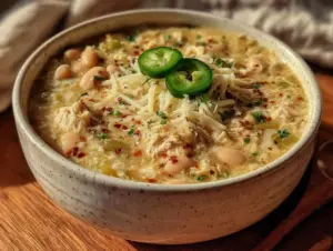 creamy white chicken chili - featured image