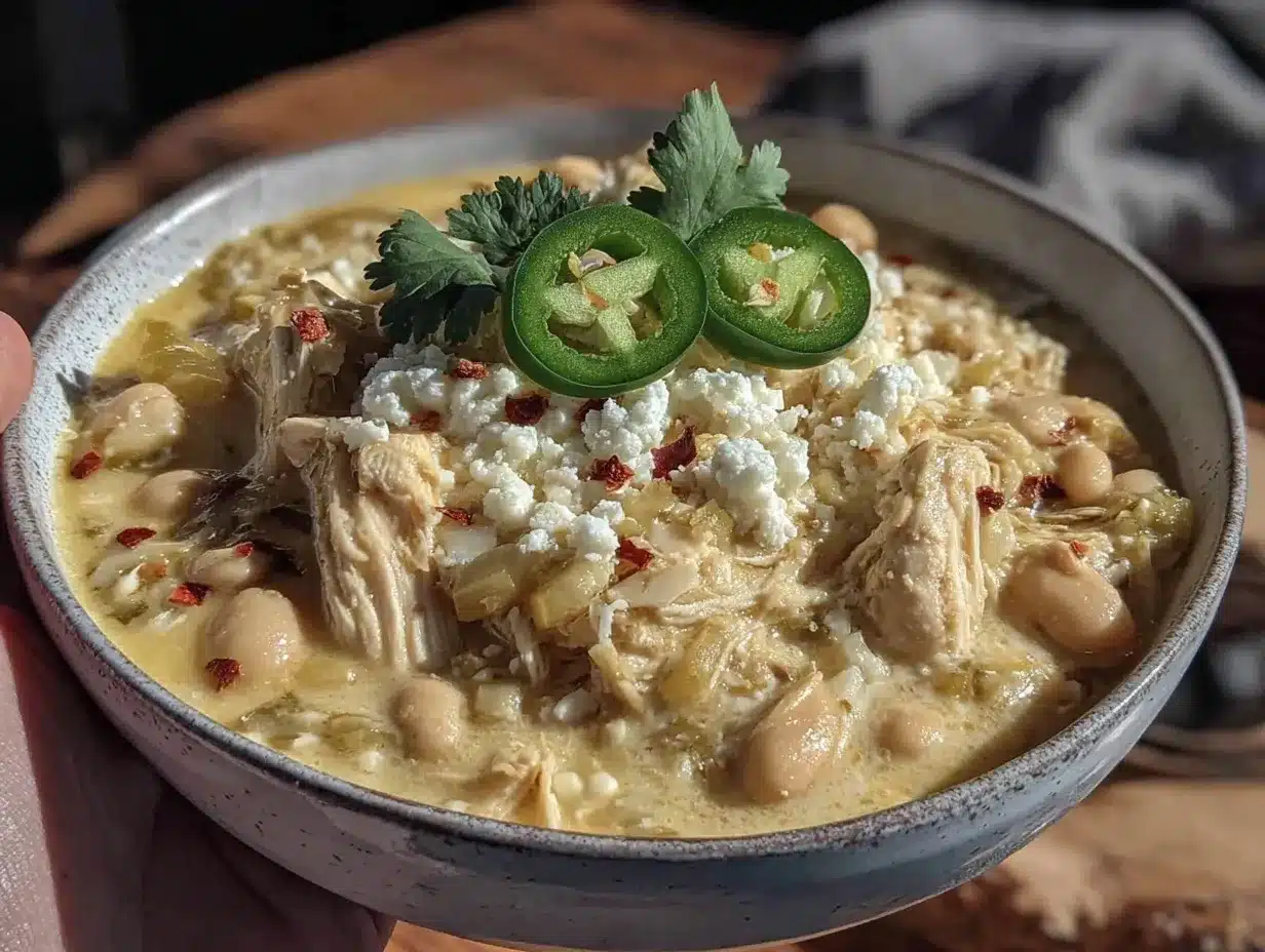 creamy white chicken chili preparation steps