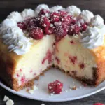 creamy white chocolate raspberry cheesecake - featured image