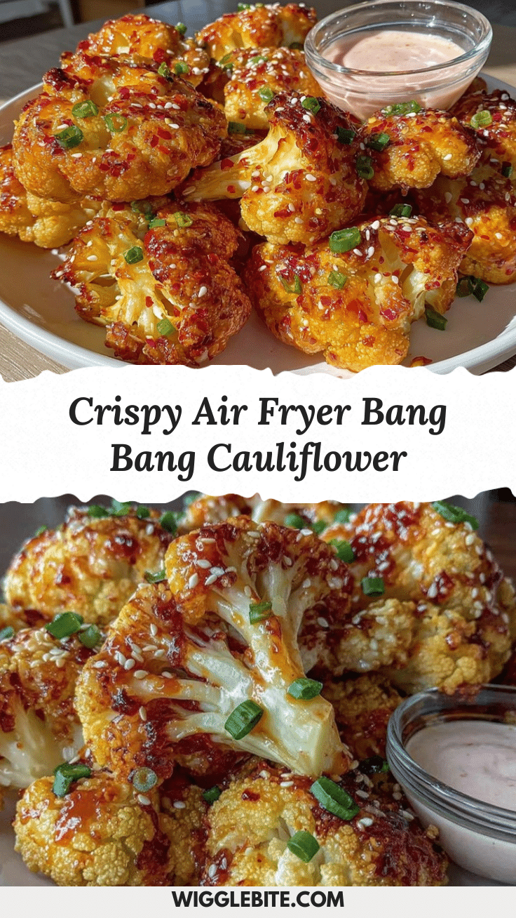 crispy air fryer bang bang cauliflower bites recipe
