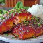 crispy air fryer honey sriracha salmon - featured image