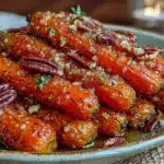 crispy air fryer maple glazed carrots - featured image