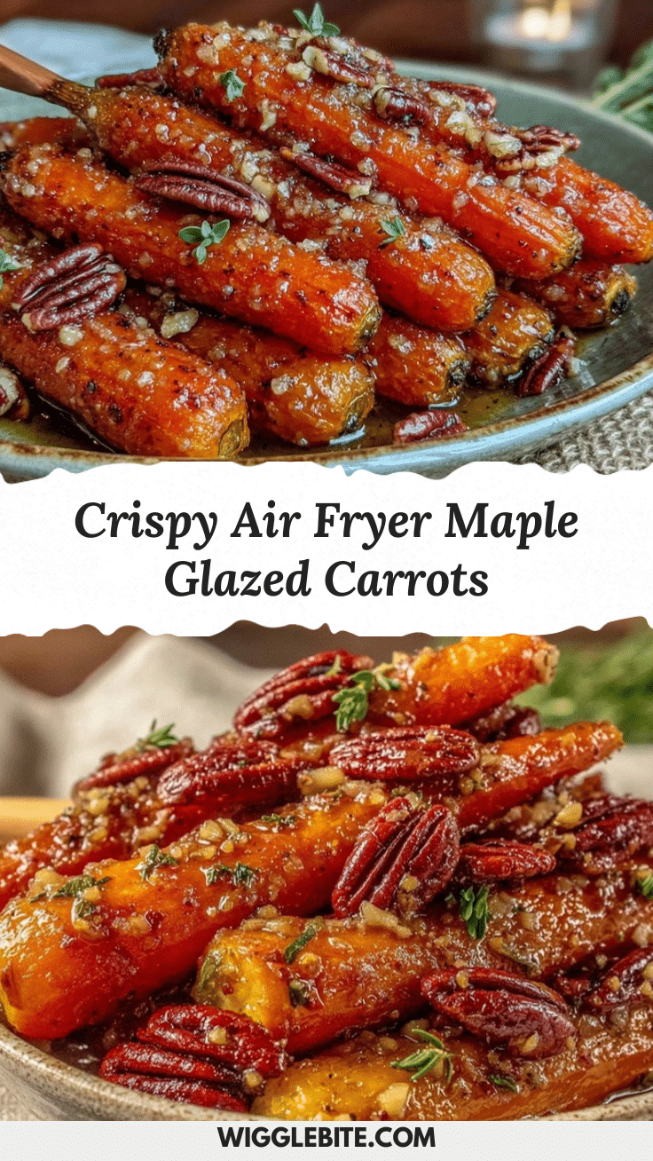 crispy air fryer maple glazed carrots recipe