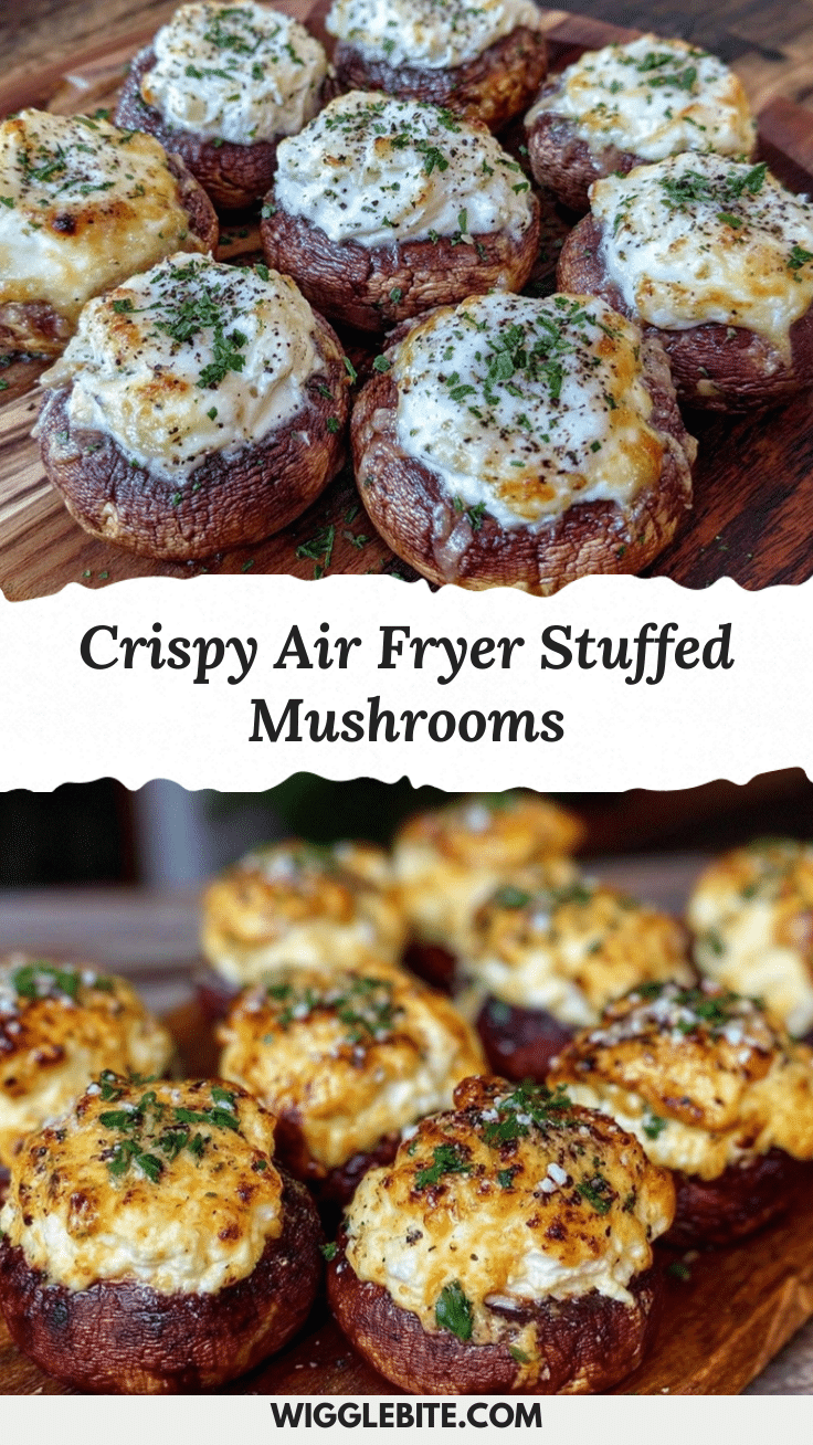crispy air fryer stuffed mushrooms recipe