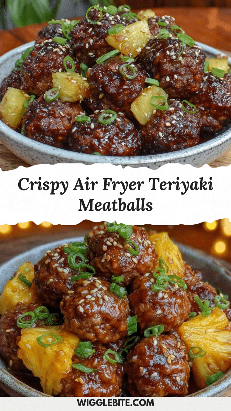 crispy air fryer teriyaki meatballs recipe