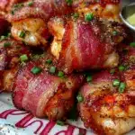 crispy bacon-wrapped shrimp appetizers - featured image