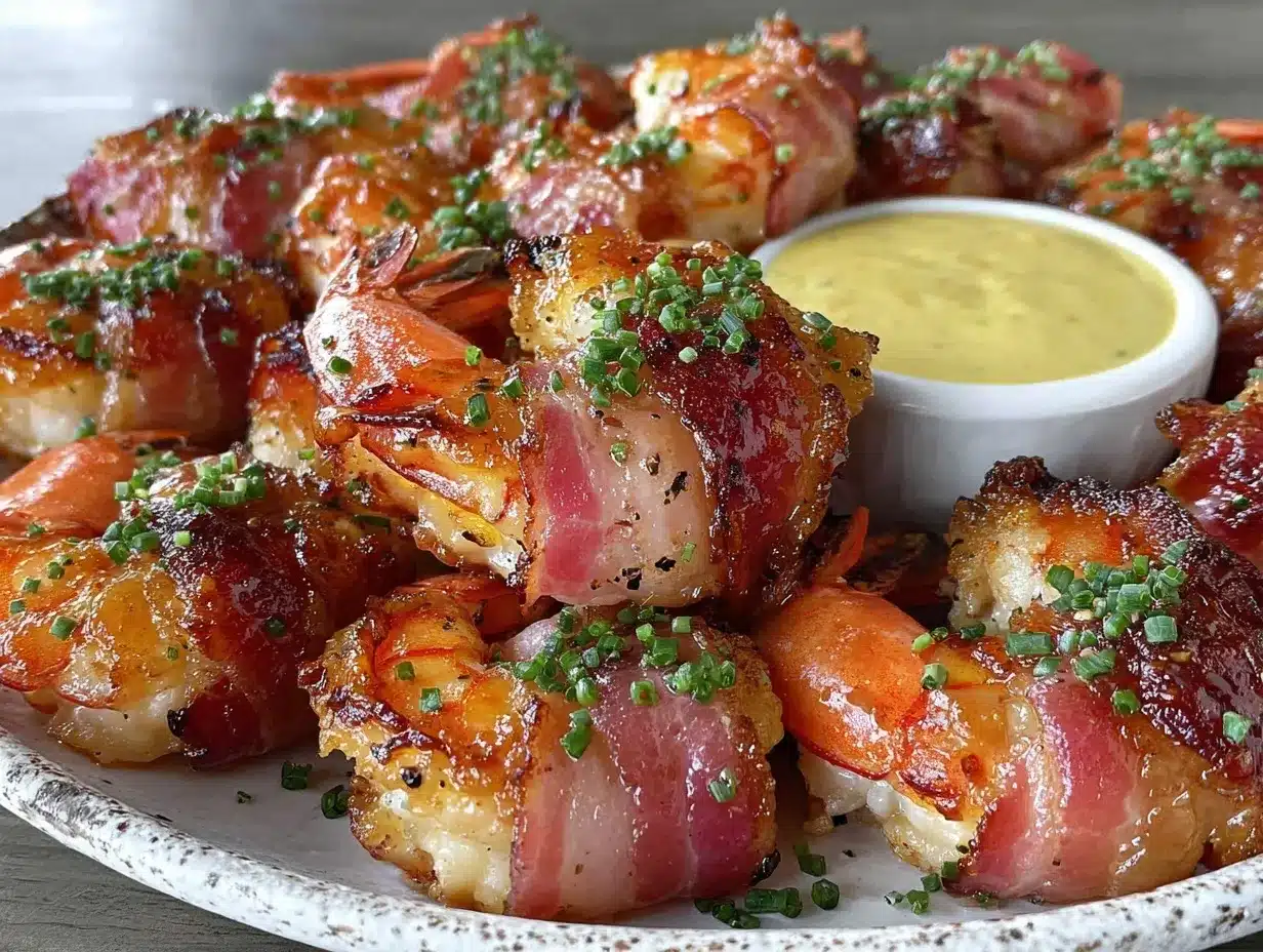 crispy bacon-wrapped shrimp appetizers preparation steps